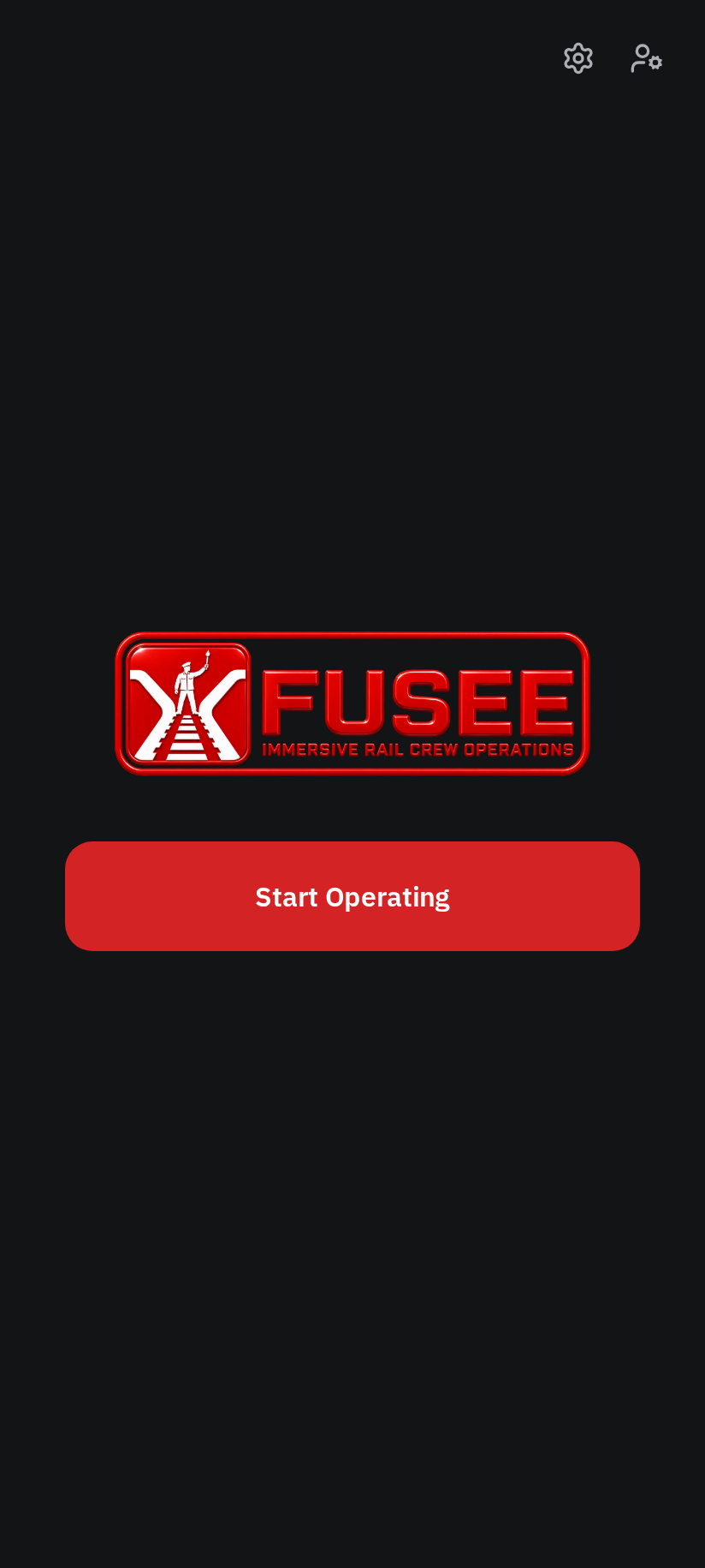 Fusee home screen with the Start Operating button