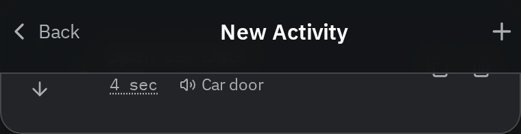 A step's editable seconds field